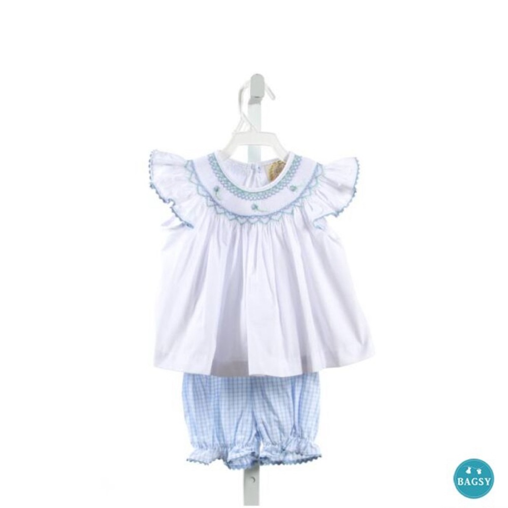 THE BEAUFORT BONNET COMPANY BLUE SMOCKED CECILIA 2-PIECE SET
